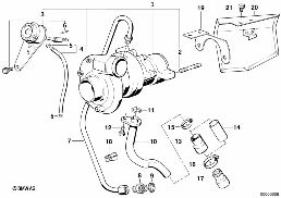 Turbocompresseur avec lubrification diagram for BMW 3 Series E30 324td