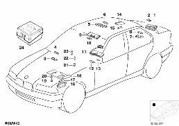 VARIOUS LAMPS diagram for BMW 3 Series E36 318is