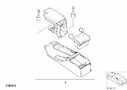 RETROFIT KIT, ARMREST FRONT diagram for BMW 3 Series E46 318i
