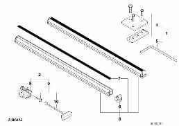 Remorque module transport diagram for BMW 5 Series E39 525td