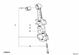CRANKSHAFT CONNECTING ROD diagram for BMW 3 Series E30 325e