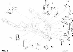 FRONT BODY BRACKET LEFT diagram for BMW 3 Series E36 316i 1.6