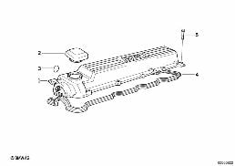 Ventilkappa diagram for BMW 3 Series E36 325tds