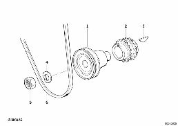 Transmision correa trapezoidal diagram for BMW 3 Series E30 318i