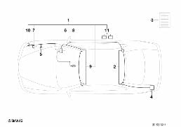 Dispositif d'alarme diagram for BMW 5 Series E39 525td