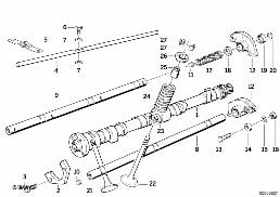 Mando de las valvulas-arbol de levas/lub diagram for BMW 3 Series E30 318i