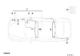 Dispositif d'alarme diagram for BMW 5 Series E39 525td