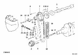 Приводная цепь механ.газораспределения diagram for BMW 7 Series E32 735i