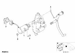 Mech. gazu/Czujn. poł. pedału diagram for BMW 3 Series E46 320d