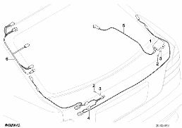 Pièces d'antenne de lunette arrière diagram for BMW 3 Series E36 318ti