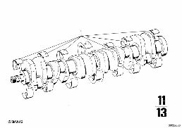 CRANKSHAFT WITH BEARING SHELLS