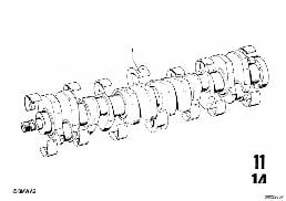 CRANKSHAFT WITH BEARING SHELLS