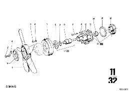 Vodní čerpadlo diagram for BMW 2500-3.3Li 2800Bav