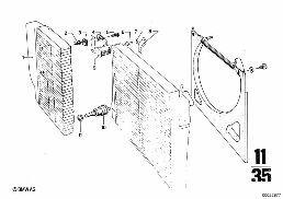 RADIATOR diagram for BMW 2500-3.3Li 2500