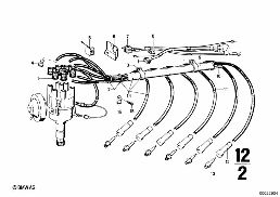 DISTRIBUTOR diagram for BMW 2500-3.3Li 3.0Si