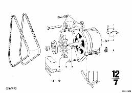 ALTERNATOR SUSPENSION BRACKET diagram for BMW 2500-3.3Li 3.0Si