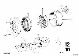ALTERNATOR, INDIVIDUAL PARTS diagram for BMW 2500-3.3Li 3.0Si