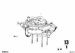 CARBURETOR diagram for BMW 2500-3.3Li 2500
