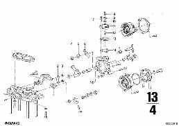 CARBURETOR CAP/PISTON/FLOAT diagram for BMW 2500-3.3Li 2500