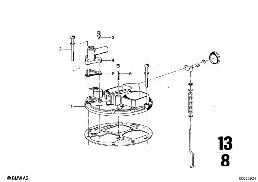 CARBURETOR CAP/PISTON/FLOAT diagram for BMW 2500-3.3Li 2500
