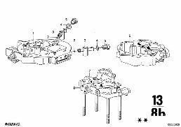 CARBURETOR CAP/PISTON/FLOAT diagram for BMW 2500-3.3Li 2500