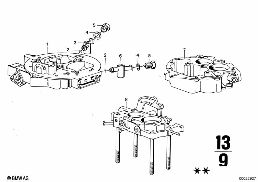 CARBURETOR CAP/PISTON/FLOAT diagram for BMW 2500-3.3Li 2500