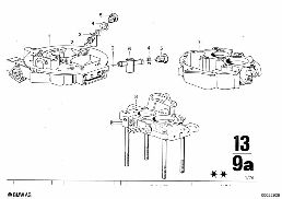 CARBURETOR CAP/PISTON/FLOAT diagram for BMW 2500-3.3Li 2500