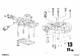CARBURETOR, JETS AND PUMPS diagram for BMW 2500-3.3Li 2500