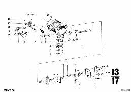 Gasklephuis diagram for BMW 2500-3.3Li 3.3Li