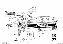 AIR CLEANER diagram for BMW 2500-3.3Li 2500