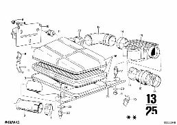 Luchtfilt.bus boven/lucht hoeveelh.meter diagram for BMW 2500-3.3Li 3.3Li