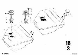 FUEL TANK diagram for BMW 2500-3.3Li 3.0Si