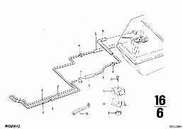 FUEL TANK diagram for BMW 2500-3.3Li 3.0S