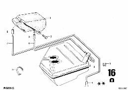 FUEL TANK diagram for BMW 2500-3.3Li 3.0S