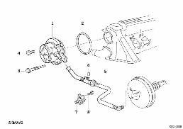 Vakuumpump met bijping diagram for BMW 3 Series E36 325tds