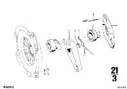 CLUTCH CONTROL diagram for BMW 2500-3.3Li 2800