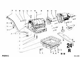 COMPONENTS ZF 3HP20 diagram for BMW 2500-3.3Li 2800
