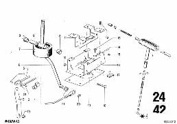 ZF 3HP22 GEAR SHIFT/PARKING LOCK diagram for BMW 2500-3.3Li 2800
