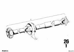 DRIVE SHAFT, COMPLETE diagram for BMW 2500-3.3Li 2800Bav