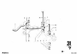 STABILIZER diagram for BMW 2500-3.3Li 3.0S