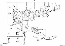 Oljeförsörjning/Oljepump m drivanordning diagram for BMW 3 Series E36 325tds