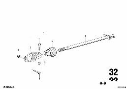 Piantone dello sterzo diagram for BMW 2500-3.3Li 3.0S