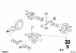 从动伞齿轮组件 diagram for BMW 2500-3.3Li 3.0Si