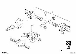 从动伞齿轮组件 diagram for BMW 2500-3.3Li 3.0Si
