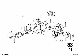 后驱动桥部件 diagram for BMW 2500-3.3Li 3.0Si