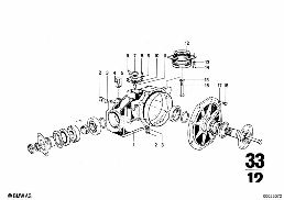 后驱动桥部件 diagram for BMW 2500-3.3Li 3.0Si