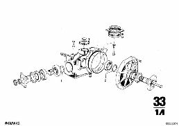 后驱动桥部件 diagram for BMW 2500-3.3Li 3.0Si