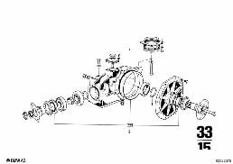 后驱动桥部件 diagram for BMW 2500-3.3Li 3.0Si