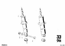 后部减震支柱 diagram for BMW 2500-3.3Li 3.0Si