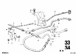 高度调节/管路 后部 diagram for BMW 2500-3.3Li 3.0Si